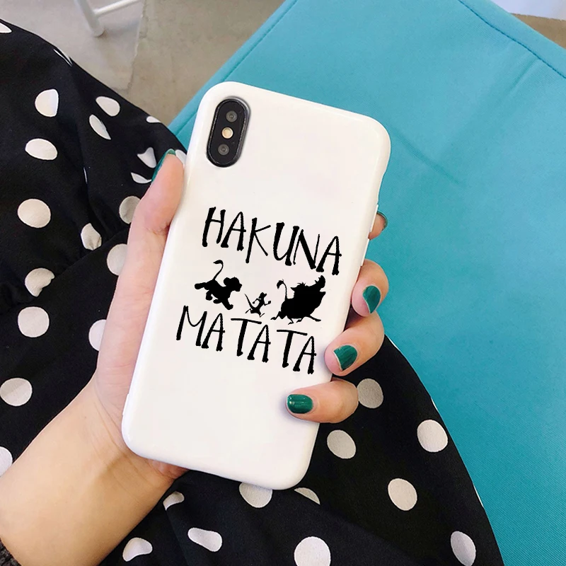 Hakuna Matata Король Лев Тимон Мягкий силиконовый чехол для телефона чехол для iPhone 5 5S SE 6 6s 7 8 plus X Xs XR max pumbaa simba