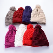 Зимние женские шапки с бархатной флисовой подкладкой, женские шапки, вязаные меховые шапки с помпоном, женские шапки с узорами