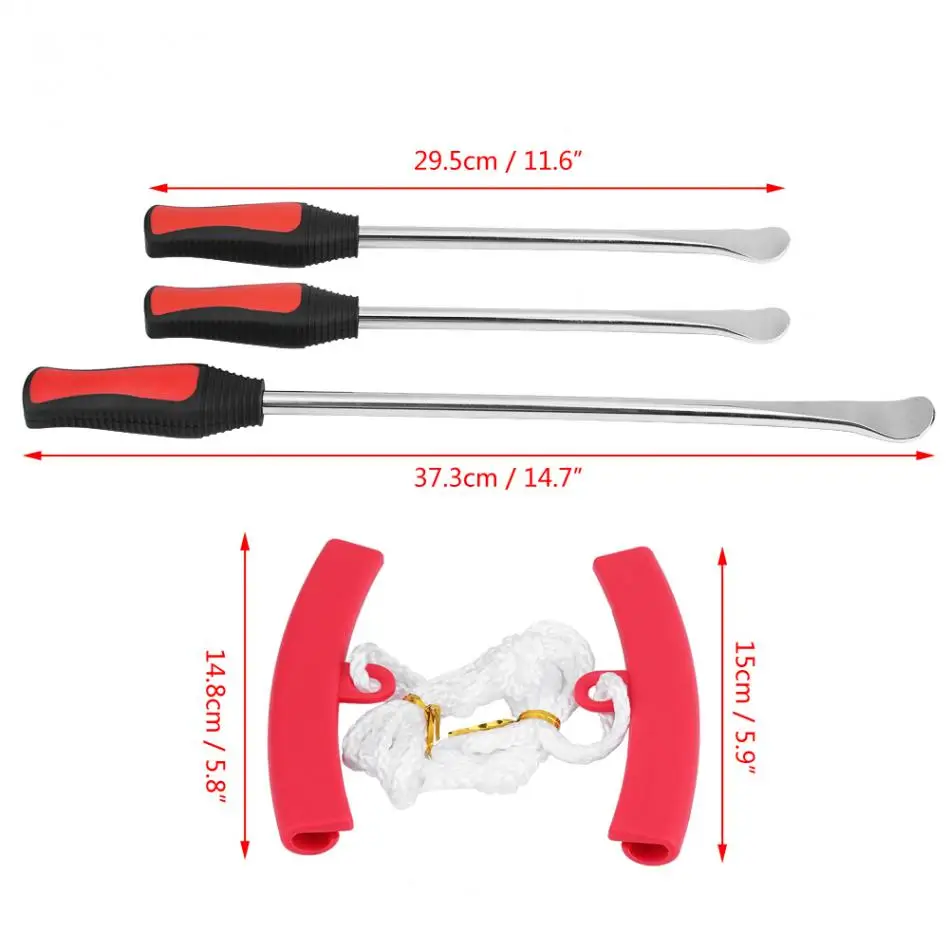 1Set Tire Changing Levers Spoon Tire Iron Kit Tire Changing Lever Tools Professional Tire Repair Tools for Motorcycle Bicycle