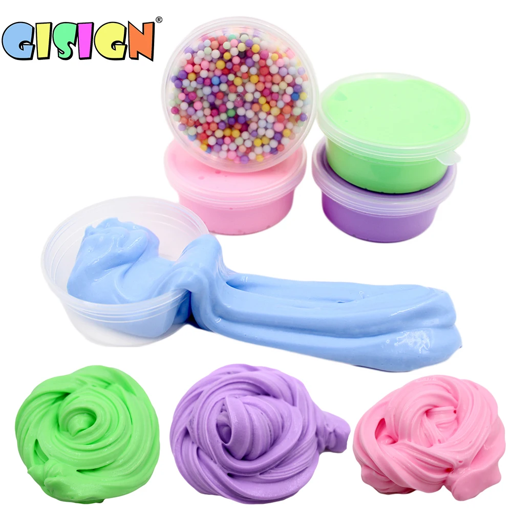

Cotton Fluffy Slime Clay Soft Glue Foam Lizun Beads Box Ball Kit Plasticine Craft for Antistress Kids Toys Supplies