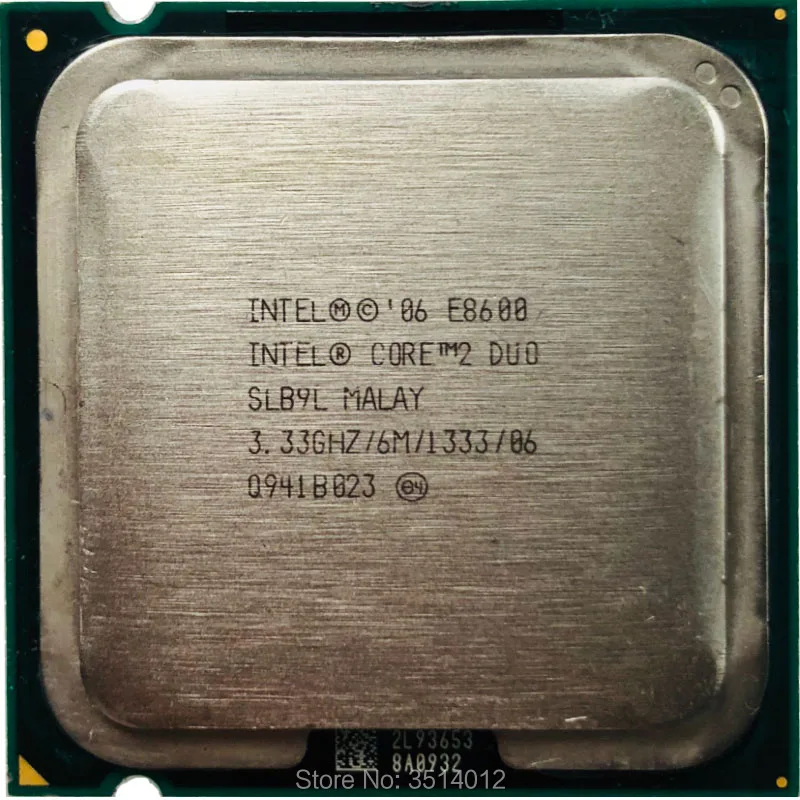 

Intel Core 2 Duo E8600 3.3 GHz Dual-Core CPU Processor 6M 65W 1333 LGA 775