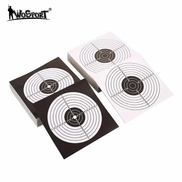 wosport 100pcs 14x14cm archery rifle pistol target paper for pfeil