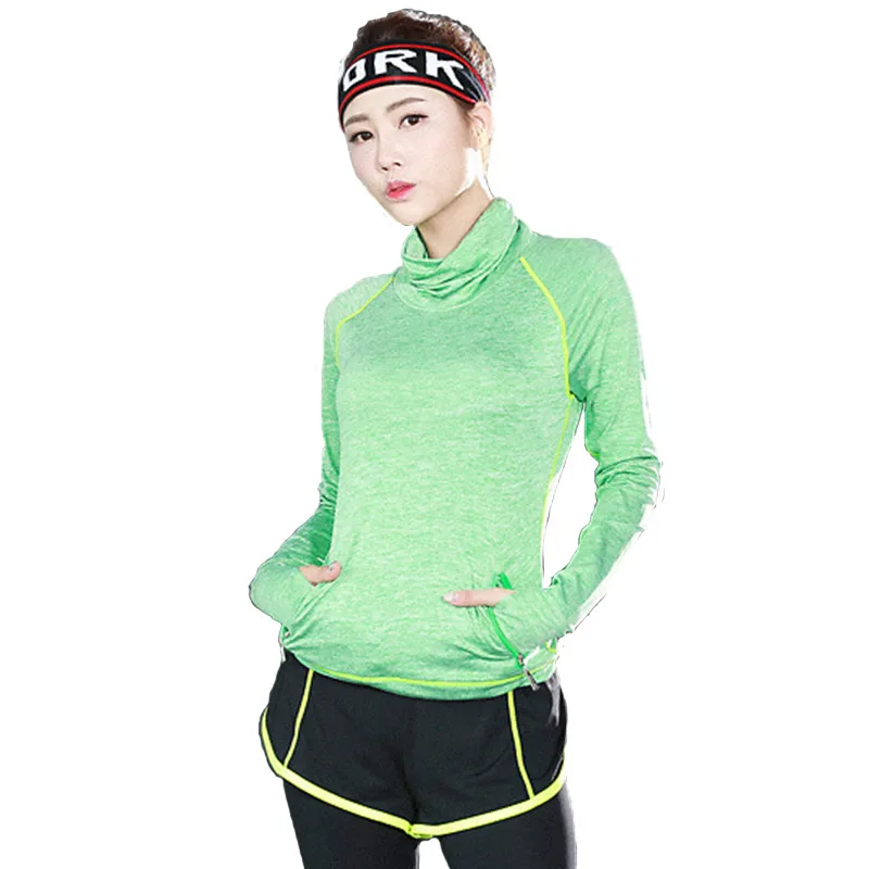 women's running shirt with zippered pocket