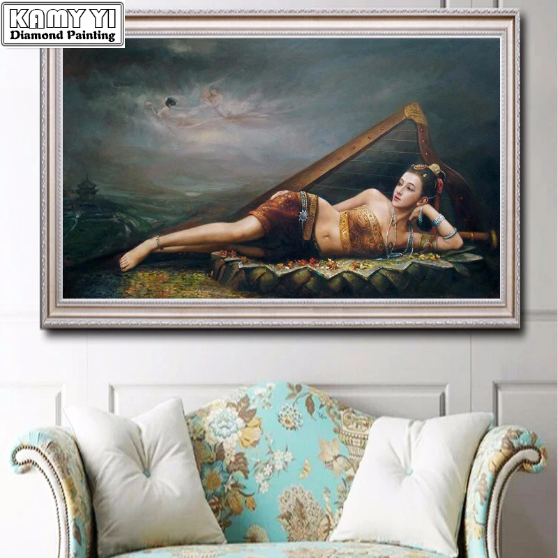 

5D DIY Full Diamond Painting Religious Pretty girl Embroidery Rhinestone Mosaic Icon Cross stitch Crafts Home Decor Gift