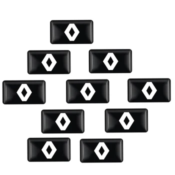 

10Pcs Car-styling Decorative Emblem Badge Sticker For Renault Megane 2 3 Captur Latitude Clio Scenic Laguna 2 Auto Accessories