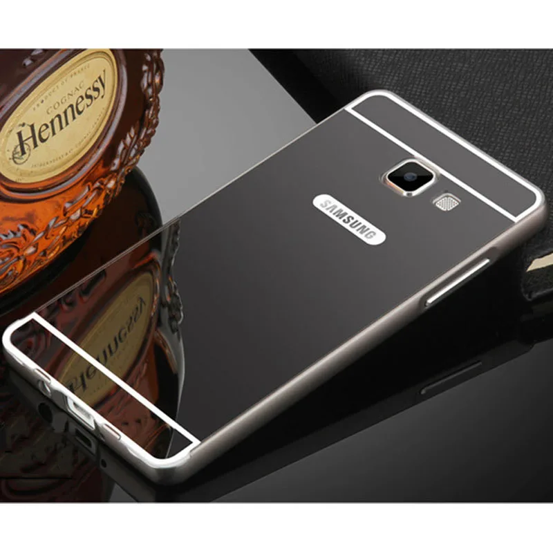 For Samsung Galaxy J7 Prime On7 2016 Mirror Case Aluminum Bumper