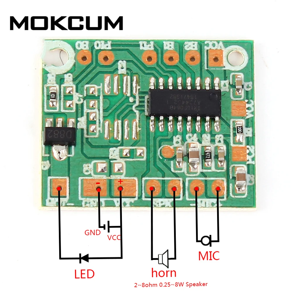 

DIY Voice Record Intelligent Playback Module Sound IC Board Voice Change Module For Toy Gift Accessaries DC 3V-5V