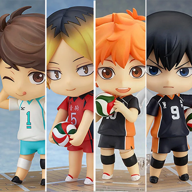 Nendoroid Haikyuu ПВХ фигурка~ Oikawa Tooru, Kenma Kozume, Tobio Kageyama, Hinata Syouyou~ Аниме Коллекция Модель игрушки куклы