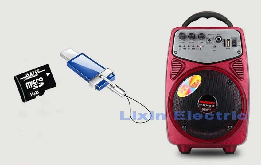 TEMEISHENG 20 Вт портативный высокой мощности беспроводной Bluetooth динамик Поддержка TF карта USB диск воспроизведение AUX и микрофон вход колонка