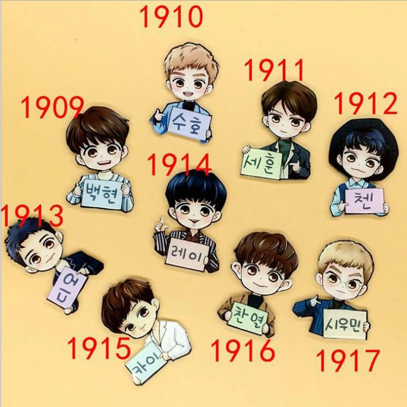 1PC Hot Sale Korean song joong ki Acrylic Brooch Badges Pin