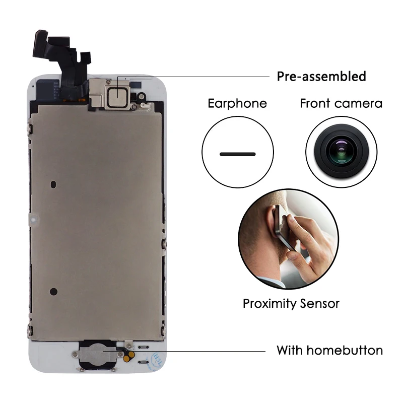EFAITH 100 шт. дисплей без битых пикселей для iPhone 5 5G Полный ЖК с сенсорным экраном