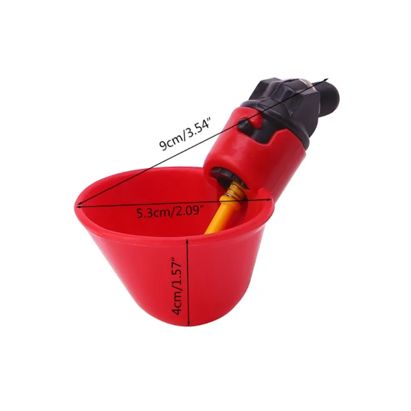 

Bird Feeders Quail Pigeon Thicken Bowl Plastic Automatic Red Drinking Bowls For Birds