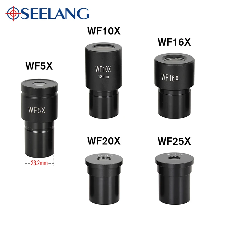 Окуляр OSEELANG для микроскопа WF5X WF10X WF16X WF20X WF25X Биологический микроскоп объектив с
