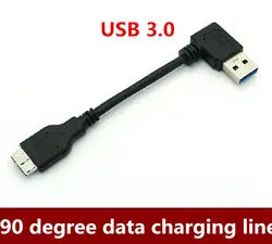 5 шт./лот 90 градусов USB3.0 ультракоротких локоть зарядка линии передачи данных черный Бесплатная доставка