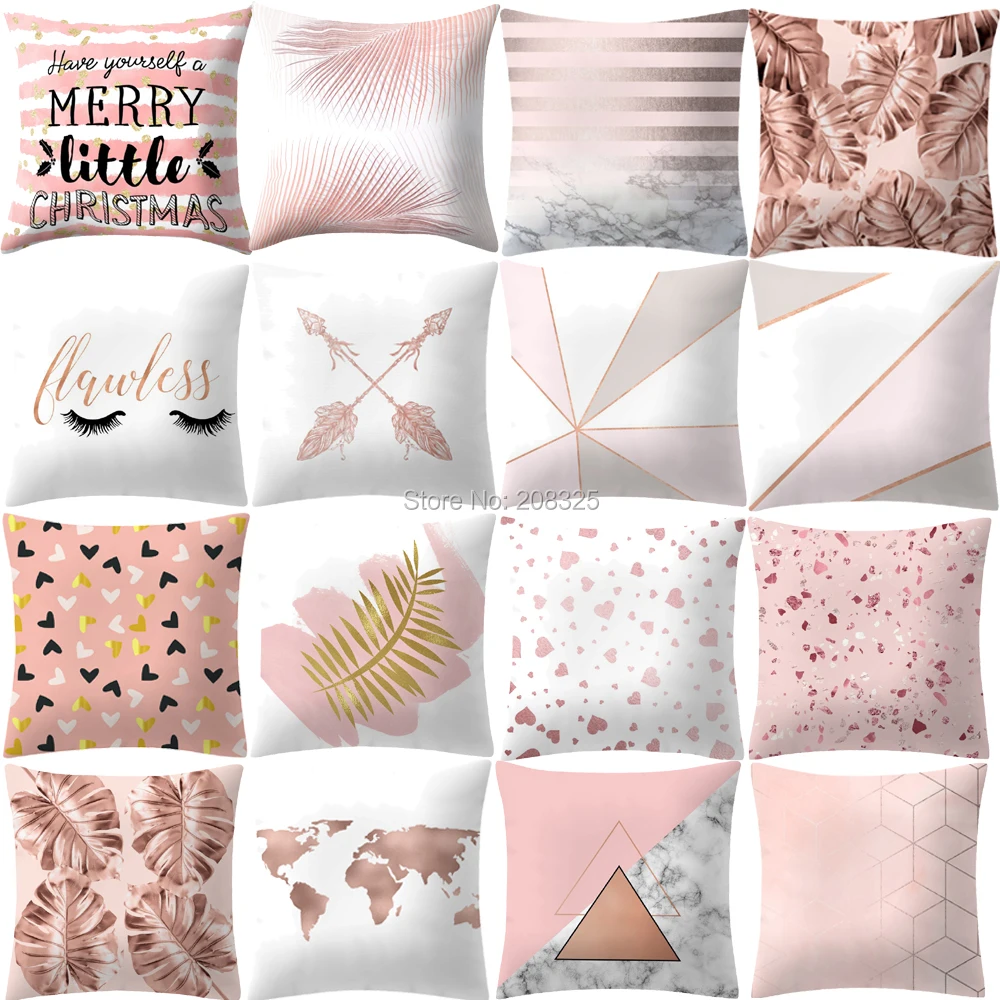 rose pink pillow case