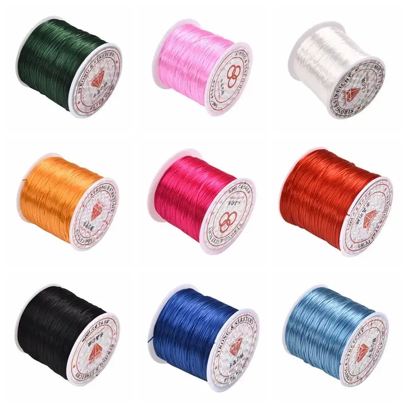 

60m/roll 0.3mm Colorful Stretchy Elastic Cords Jewelry Making Beading Bracelet Necklace Crystal String Fishing Thread Rope