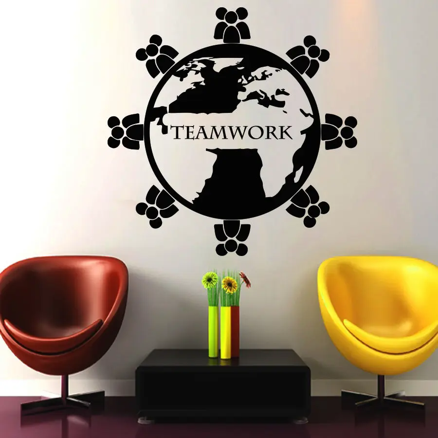 Teamwork Wall Decals Sign Coworking Office Decal Vinyl Sticker Decor