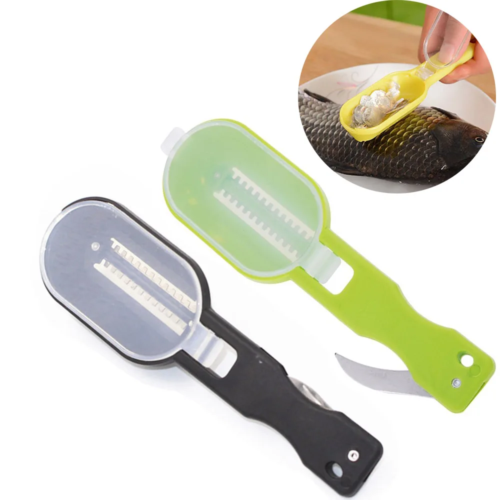 Practical Fish Scale Skin Remover Scaler Skinner Scraper knife Cleaner
