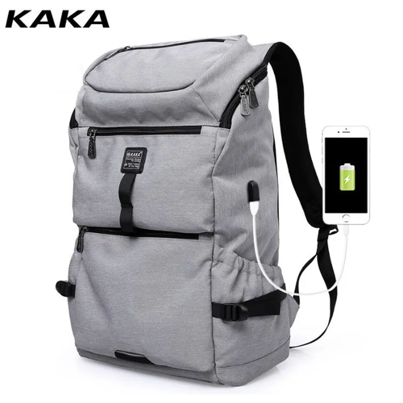 KAKA Large Capacity 15.6 Inch Laptop Bag Man USB Charging Backpack Bag Black Backpack women School Bags Mochila Masculina D011 KAKA Large Capacity 15.6 Inch Laptop Bag Man USB Charging Backpack Bag Black Backpack women School Bags Mochila Masculina D011