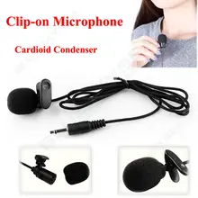 Free Shipping! New Lavalier Cardioid Condenser Microphone+Tie Clip on Portable Megphone Speaker