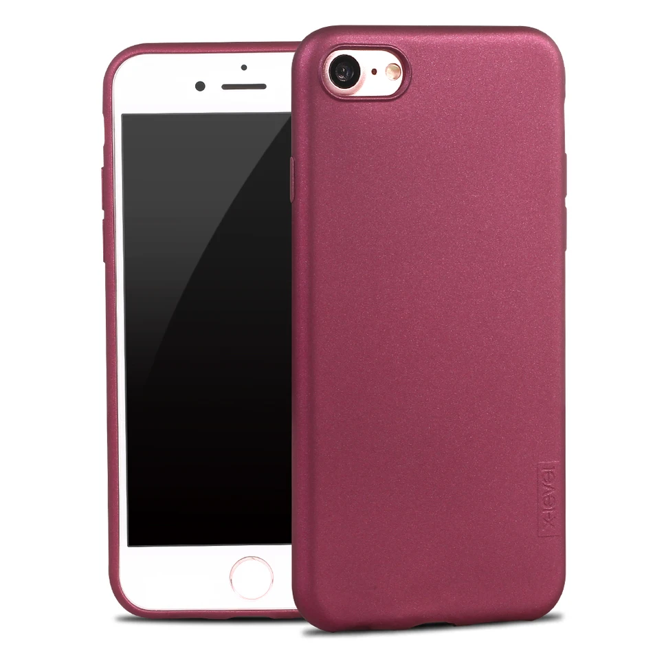 Kopen X Niveau Matte Plain Case Soft TPU Voor Apple iPhone7 7 Plus Luxe Achterkant Voor iPhone 7 Plus Coque Ultra dunne siliconen