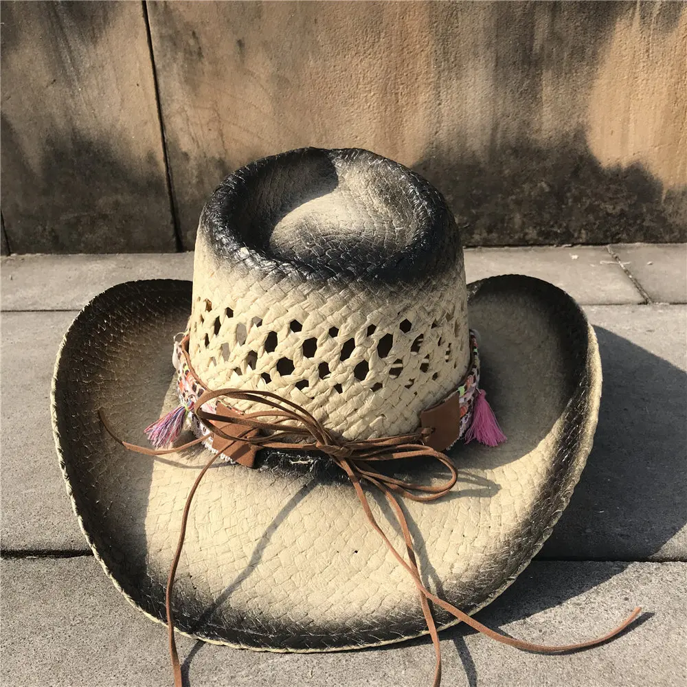 Женская Ковбойская шляпа Sombrero Hombre элегантная ковбойская в ковбойском стиле с