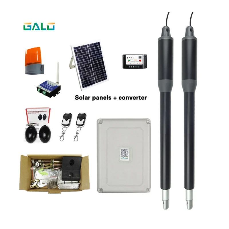 PKM-C05 Nova Economia de Energia Movido A Energia Solar Swing Portão Operador Abridor kit DC24V
