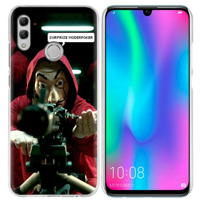 Чехол tv La Casa De Papel для huawei Honor 8X Y9 9 10 Lite Play 8C 8S 8A Pro V20 20i 10i Y6 Y7 Жесткий ПК чехол для телефона - Цвет: 08