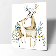 Олень номер картина маслом картины для уркашения стен для гостиная холст абстрактная Цифровая живопись рисунки без рамки