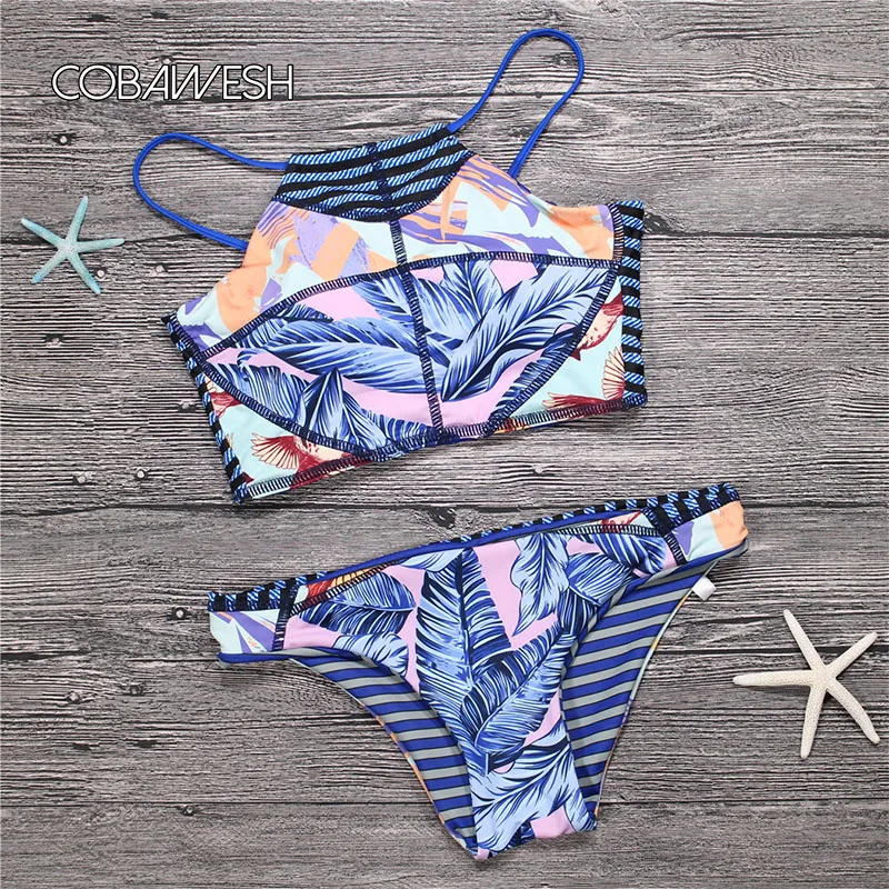 

2018 New Beach Halter Bikini Set Women Sexy Swimwear High Neck Bathing Suit Hot Swimsuit Push Up Maillot De Bain Biquini