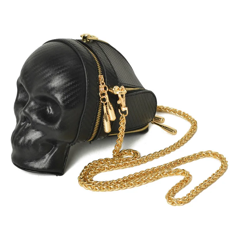 

Gothic Women's Skull Bag for 2018 Lolita Shoulder Handbags and Purses Halloween Big Black/Grey Bags Rock Pouch