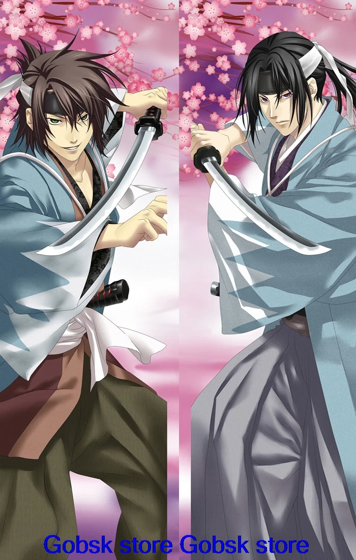 Аниме Hakuouki Hijikata Toshizo& Okita Souji& Saitou Hajime& Kazama Chikage Подушка «Dakimakura» чехол обнимающая наволочка