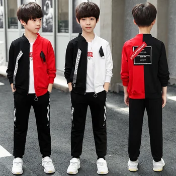 

Children's clothing boy suit 2020 new autumn girl sports suit children's spring three-piece Jacket + T-shirt + pants tide