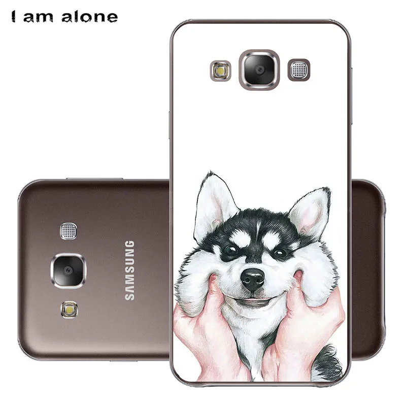 Чехлы для телефонов I am alone для samsung Galaxy E5 E500, 5,0 дюймов, жесткие пластиковые чехлы для мобильных телефонов, Модные цветные сумки