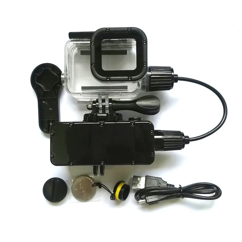 Для Go Pro 5 6 подводный зарядный внешний аккумулятор+ 50 м водонепроницаемый корпус Чехол Коробка для GoPro HERO 6 HERO 5 черный аксессуары для камеры