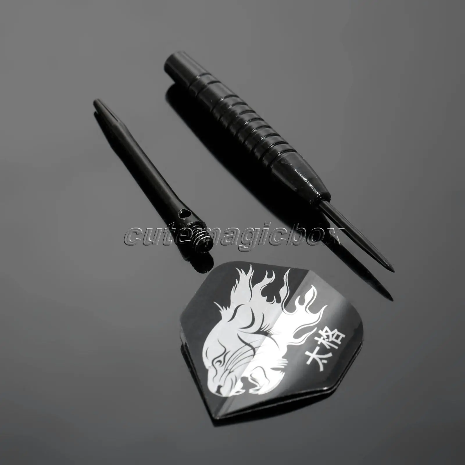 

Professional 3Ps/Set Steel Needle Tip Darts Black Aluminum Dart Flights Iron Black Nickel Barrel 22g Sport Dart Shaft Nice Tiger