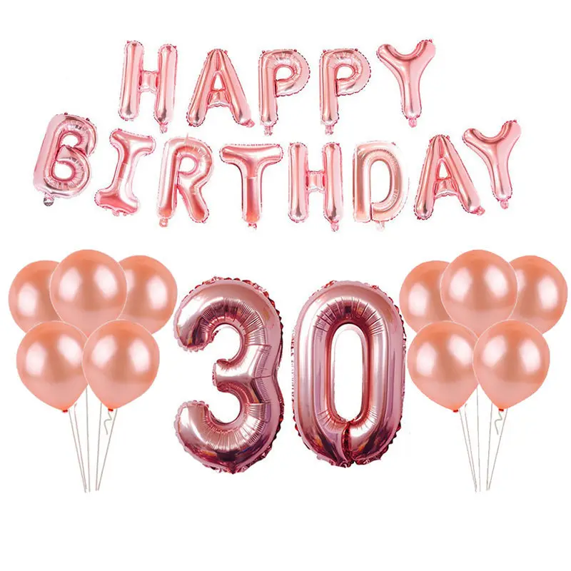 18th 25th 30th 35th 40th 50th 60th 70th 80th 90th розовое золото День рождения поставки С Днем Рождения