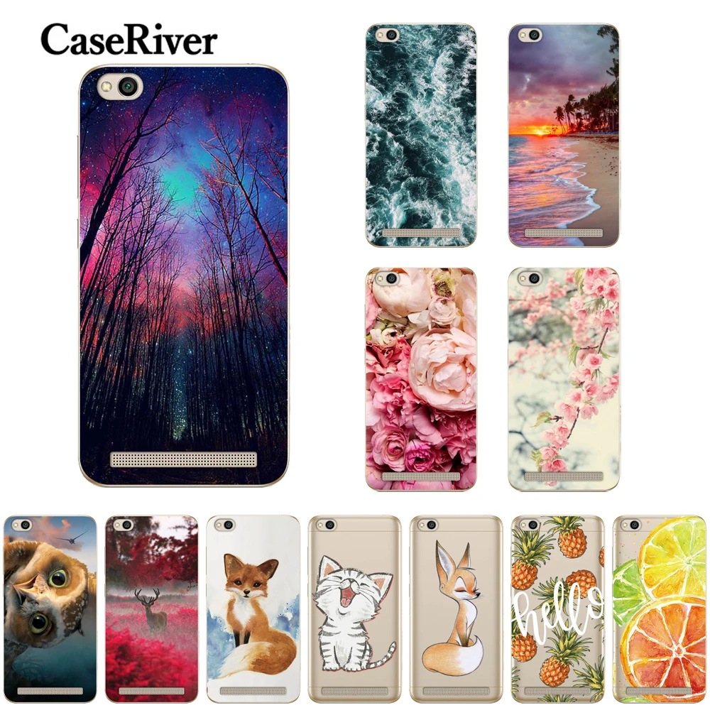 CaseRiver мягкий чехол из ТПУ для Xiaomi Redmi 5A с рисунком на заднюю панель телефона чехлы |