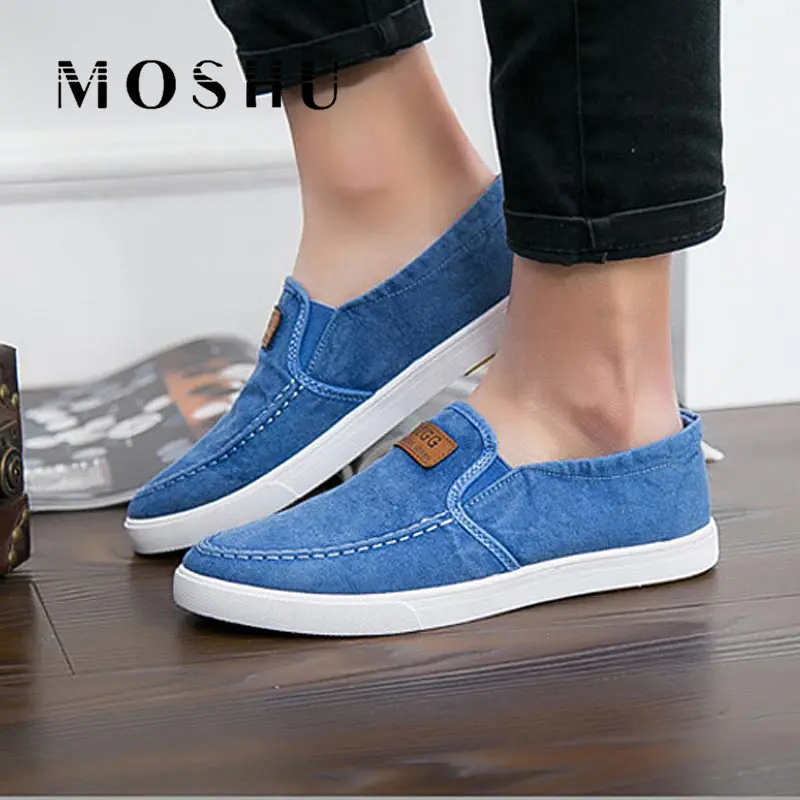 

Men Loafers Breathable Handmade Canvas Flats Shoes Breathable Casual Sneakers Slip On Comfortable Chaussure Homme