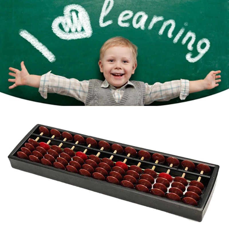 

Kids 13 Digits Math Abacus Aid Caculating Toys Plastic Brain Developing Educational Arithmetic Tool