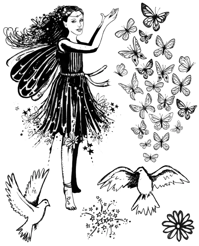 

fairy Transparent Clear Silicone Stamp/Seal for DIY scrapbooking/photo album Decorative clear stamp A1113
