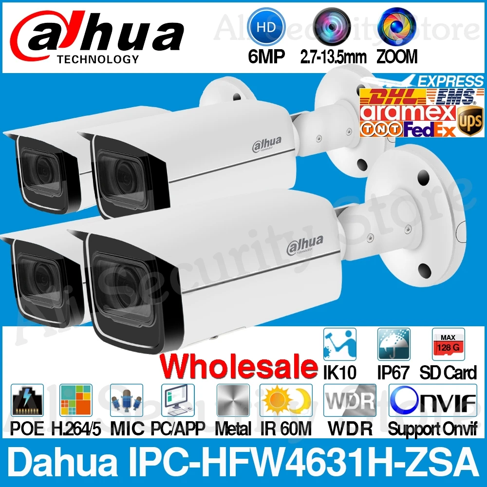 Dahua оптовая продажа IPC HFW4631H ZSA 6MP IP камера Встроенный микрофон слот карты Micro SD 2 7 13 5