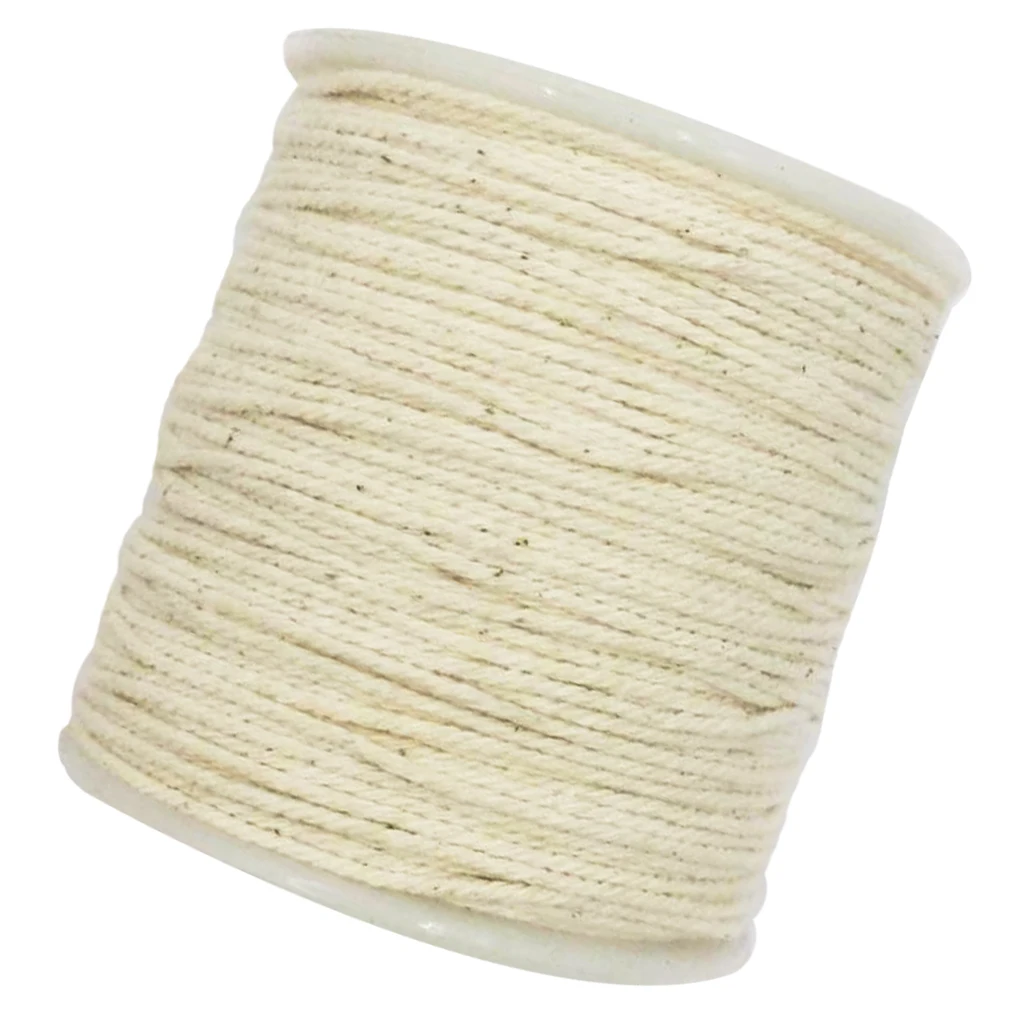 

100 Meters 1mm Rustic White Cotton Rope Braided Twisted Cord Twine Craft Raw for Home DIY Craft Decoration Garment Sewing ACCS