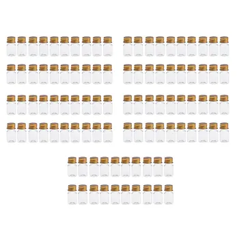 

MagiDeal Pack of 100, 5ml Mini Sample Bottles Refillable Containers w/ Lids