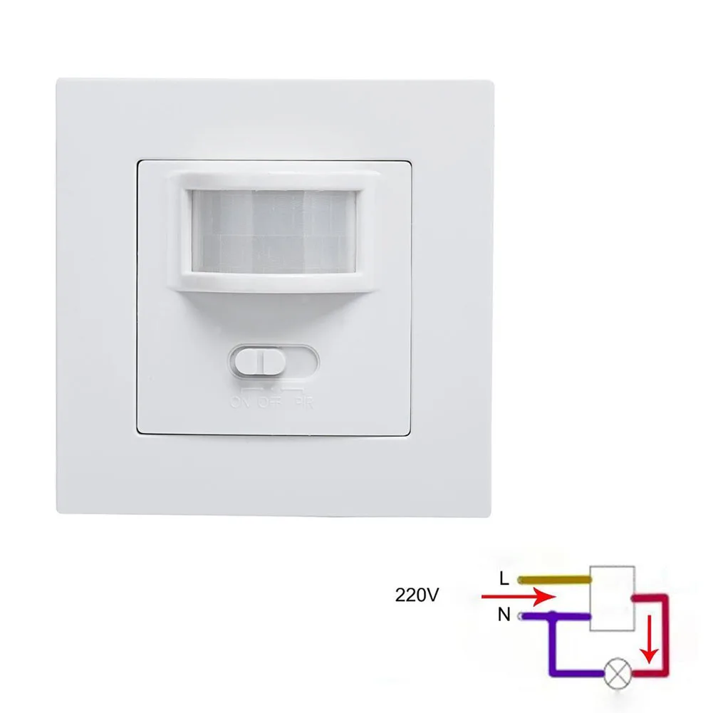 

2 IN 1 160 Degrees AC220V-240V Infrared PIR Motion Sensor Switch for LED Light Recessed Wall Lamp Bulb Switches -- JDH99