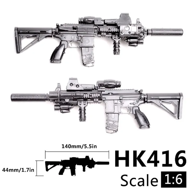 1:6 1/6 Scale Assemble Action Figures Rifle HK416 Model Gun 1/100 Soldier Parts & Components Can Use For Bandai Gundam Model Toy 1