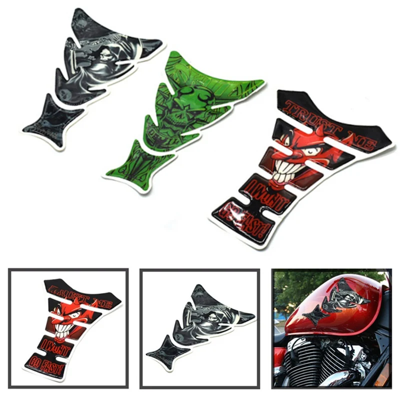 

3D Motorcycle Decal Gas Oil Fuel Tank Pad Protector Skull Racing Car Sticker For Yamaha Honda Suzuki Kawasaki BMW Ninja
