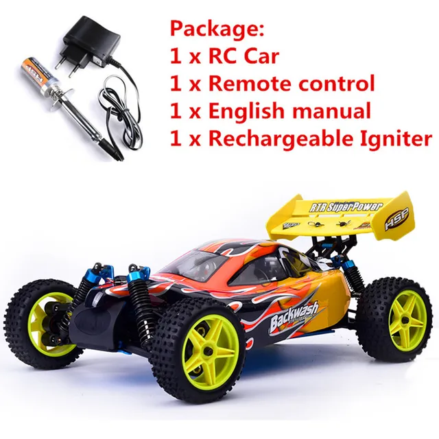 HSP Rc Car 1/10 Scale Nitro Gas Power 4wd Two Speed Off Road Buggy