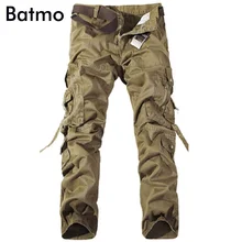 Batmo Новое поступление осень высокое качество хлопок военные брюки карго мужские, мужские военные брюки, плюс-Размер 28-42 018