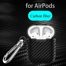 Carbon Fiber Earphone Case For Airpods With Ring Holder Bluetooth Wireless Earphone Case For Airpods 2 Charging Box Cover
